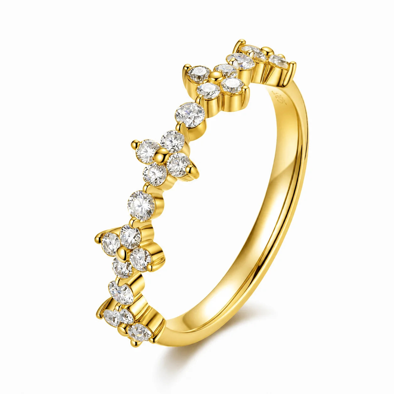 Custom Lab Grown Diamond VVS Clarity 9K 14K Gold 0.5cttw D Color Anniversary Engagement Promise Wedding Ring for Women