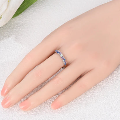 LAZA 925 Sterling Silver Colorful Rings Sparking Zirconium Bowknot Moon Sun Original Ring For Women Anniversary Wedding Gifts