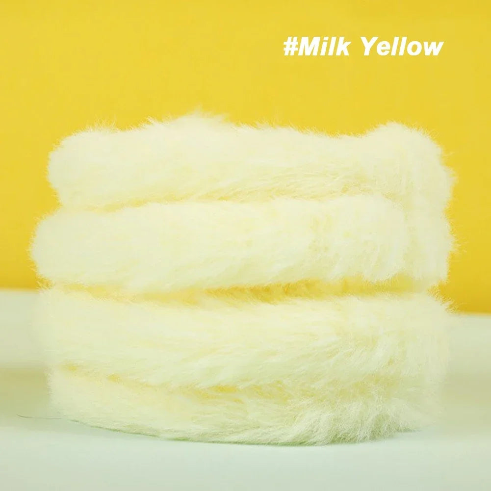 1m Plush Rabbit Hair Twisting Rod Color Fur Ribbon Tapes Rod DIY Gift Plush Twist Wire Stick Dog Toy Handmade Sewing Accessories