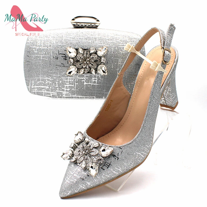 The US for Duty Free  Specials Design Nigerian Women Shoes Matching Bag Set in Royal Blue Color Italian Ladies Pumps for  Party