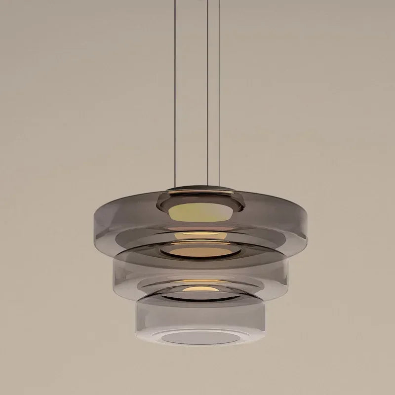 Nordic LED Glass Chandelier for Restaurant Bedroom Dining Room Table Glass Pendant Lights  Home Decoration