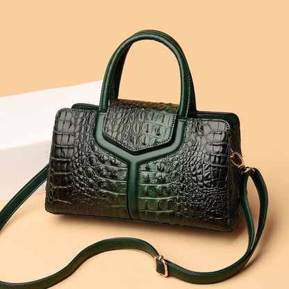 New Leather Women Messenger Bags Crocodile Female Crossbody Shoulder Hand bags For Women 2023 High Quality Ladies Handbags