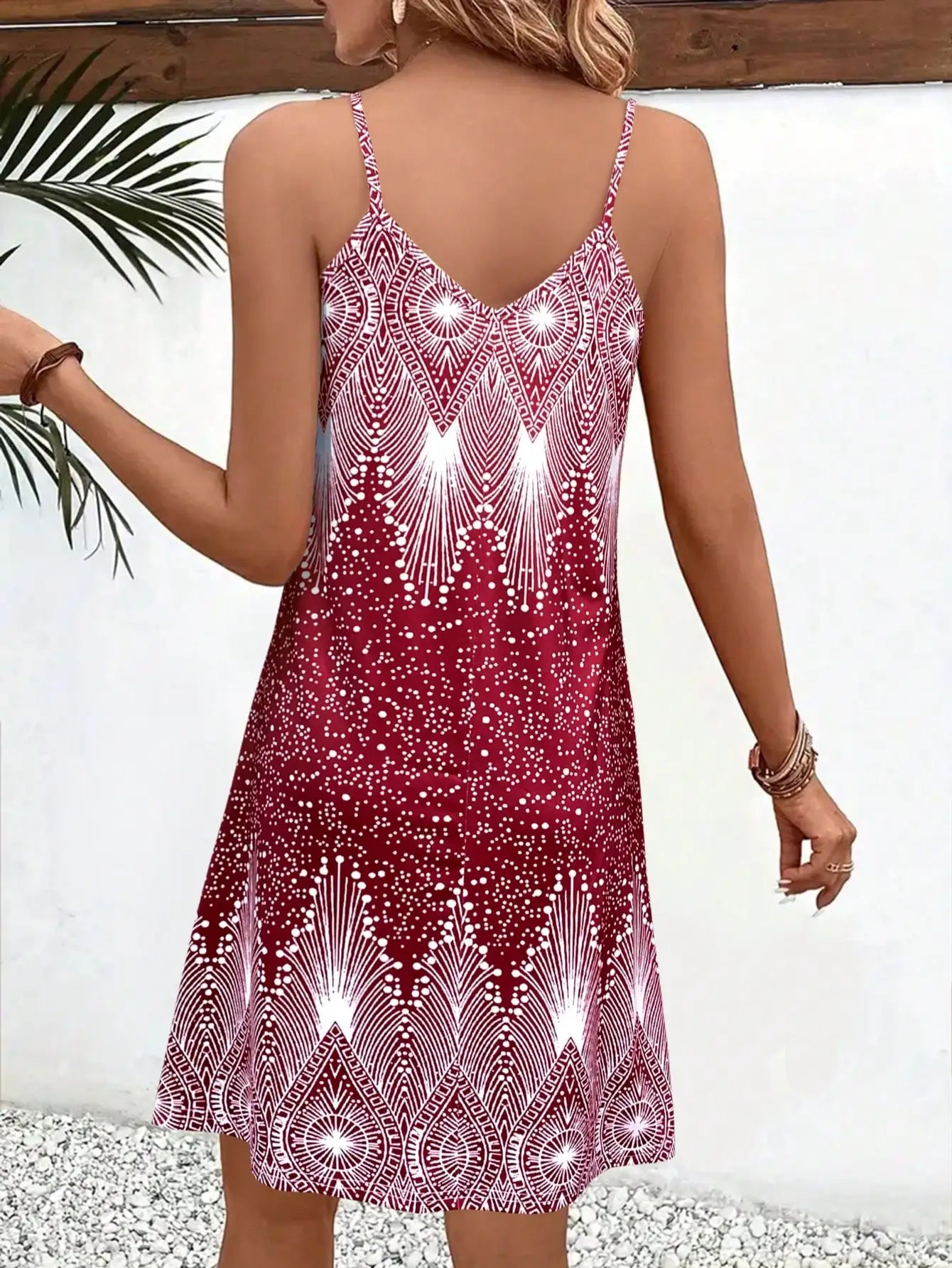 Women's Strappy Summer Dress,Simple Sleeveless Floral Sundress, Beach V-Neck Dress for summer clothes,Casual summer outfits