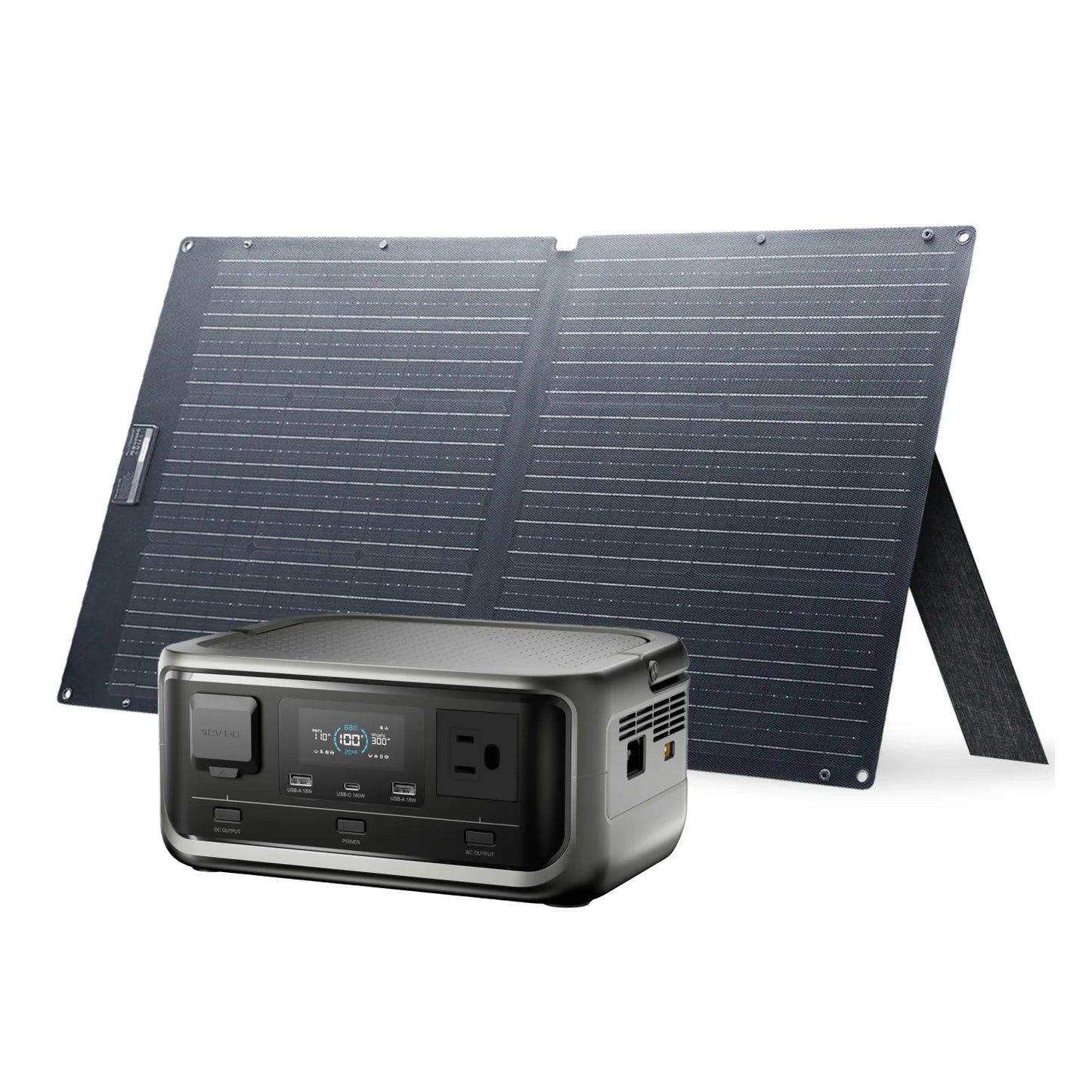 ALLPOWERS VOLIX P300 Portable Power Station 256Wh LiFePO4 Battery with 100W Monocrystalline Solar Panel for Outdoor Camping RV