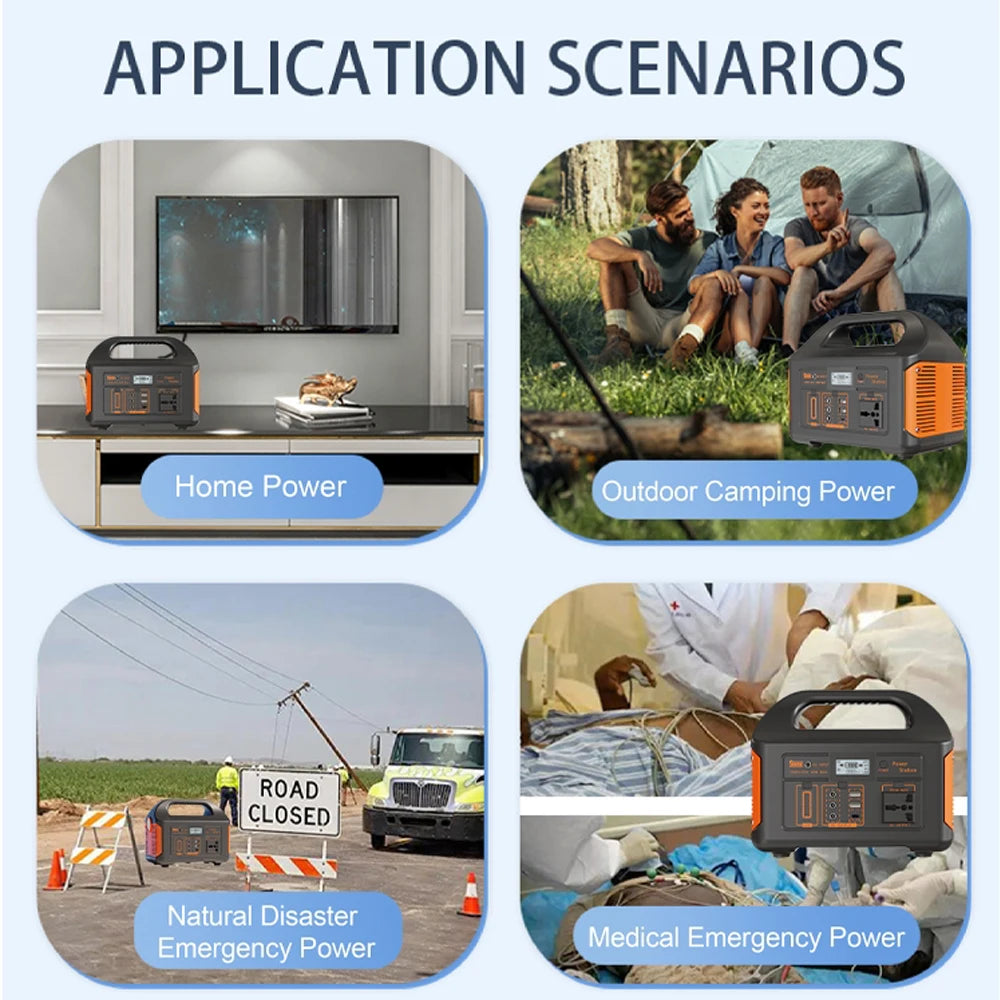Gaiaray 300W 500W 460.8Wh Portable Power Station Solar Generator AC 110V Emergency Power Plant Power Bank for Home Camping RV