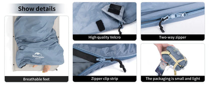 Naturehike Ultralight Sleeping Bag Large LW180 Envelope Backpacking Sleeping Bag Portable Waterproof Summer Camping Sleeping Bag