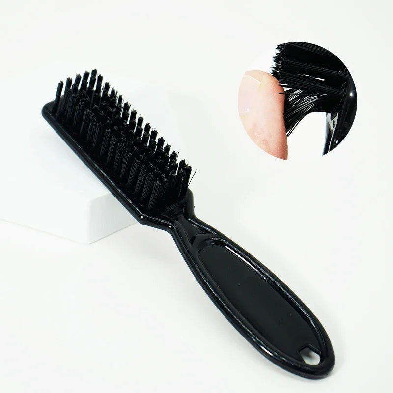 Beard Styling Brush Professional Shaving Beard Brush Hair Oil Head Styling Carving Cleaning Brush, Special for Real Hair Wigs