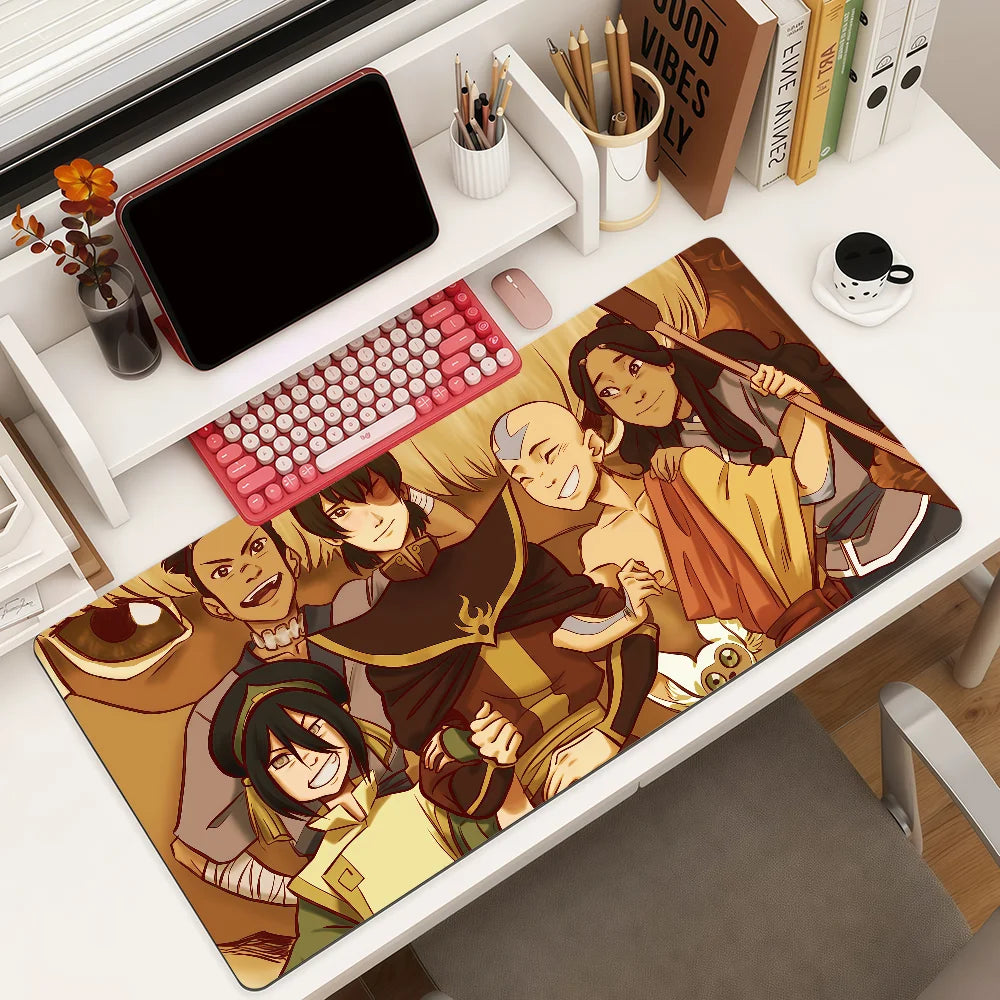 Cartoon A-Avatar adventure Mouse Pad Square Office Gaming Desk Mat Waterproof Non-Slip Rubber Decorative