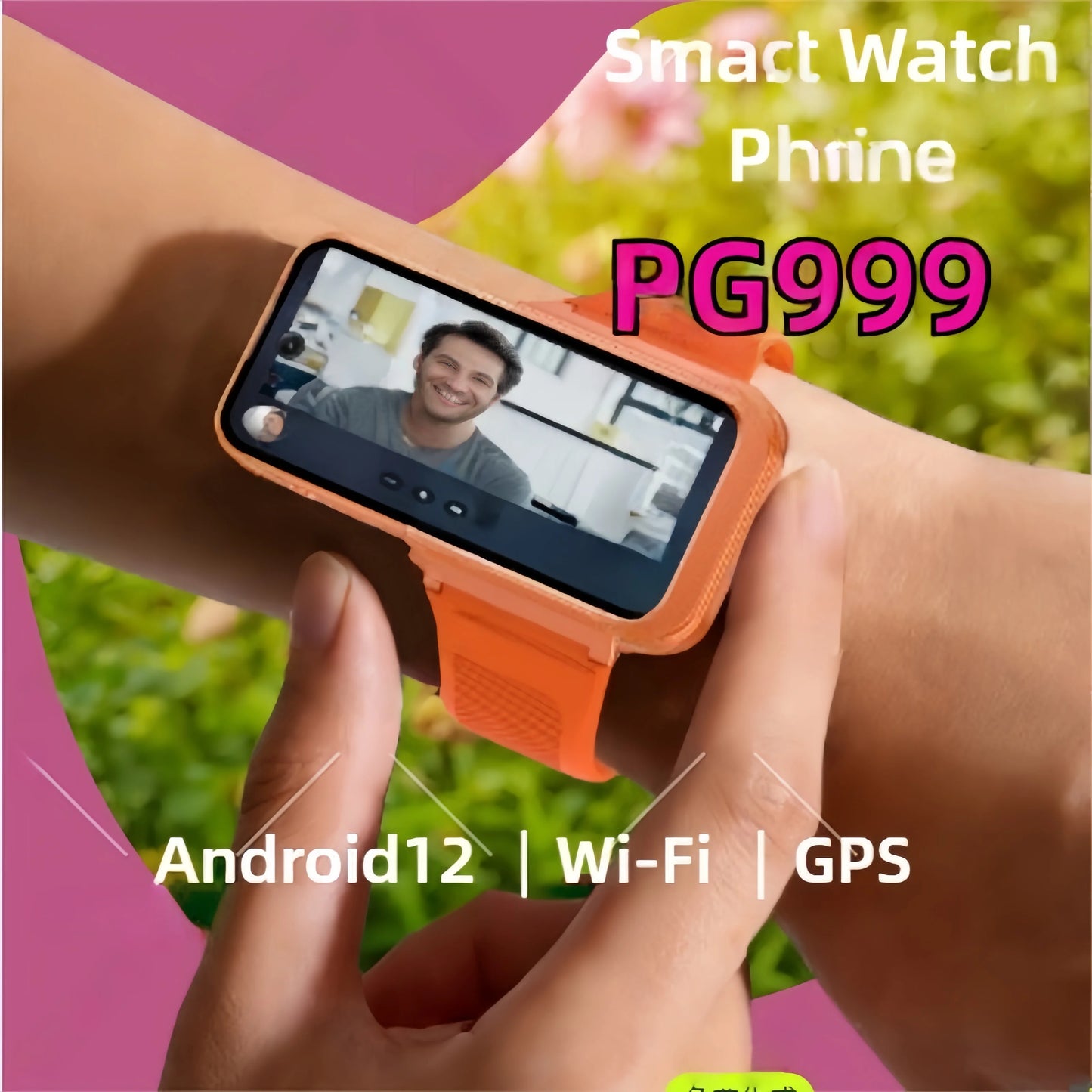 NEW PG999 Smartwatch Phone Touchscreen GPS 4G Android Wi-Fi HD Camera Global Connectivity Octa-core Processor Dual SIM Gift