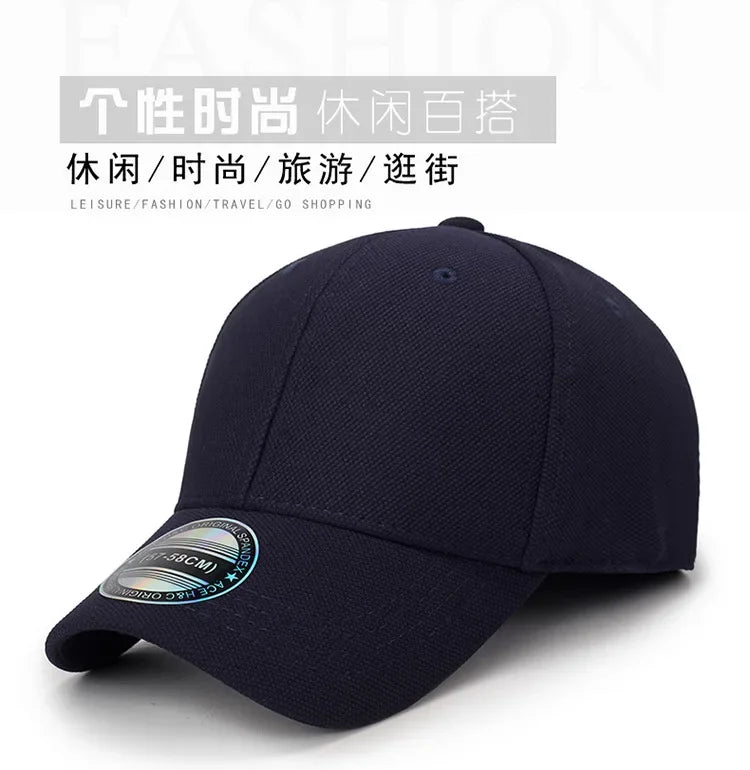 Back Closed Baseball Caps Full Closure Snapback Hats Hip Hop Hat for Men Women58-60cm Dad Hats Cap Kids Adults