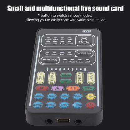 I9 Voice Changer Set Multifunction Portable Recording Mini Sound Card for Game  Recording Computer Sound Changer