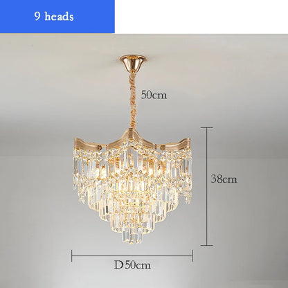 Nordic Luxury Ceiling Chandeliers Modern LED Crystal Pendant Lights for Bedroom Living Room Light Fixtures AC100-240V