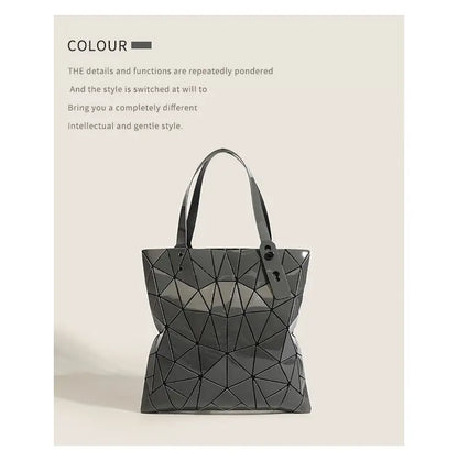 Luminous Bag Reflective Geometric Bags for Women 2024 Quilted Shoulder Bags Totes Female Handbags Bolsa Feminina Sac À Main