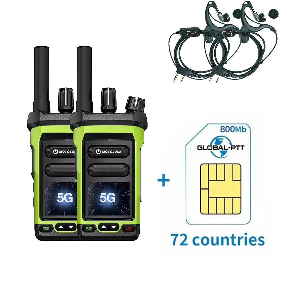 4G LTE Mini Android Walkie Talkie PTT Long Range 5000Km Intercom Sim Card Compatible POC-Global Radio
