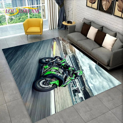 2026 New Kawasaki Printed Carpet Kawasaki Anti-slip Floor Rug for Hallway Carpet Living Room Bedroom Kitchen Foot Home Decors