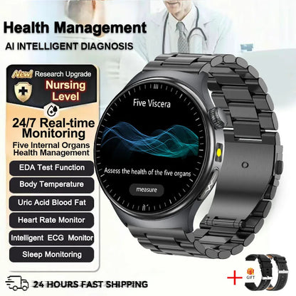 2026 New Health Sport ECG AI Diagnosis Smart Watches Men Heart Rate Blood Pressure IP68 Waterproof Smartwatches For Men Women