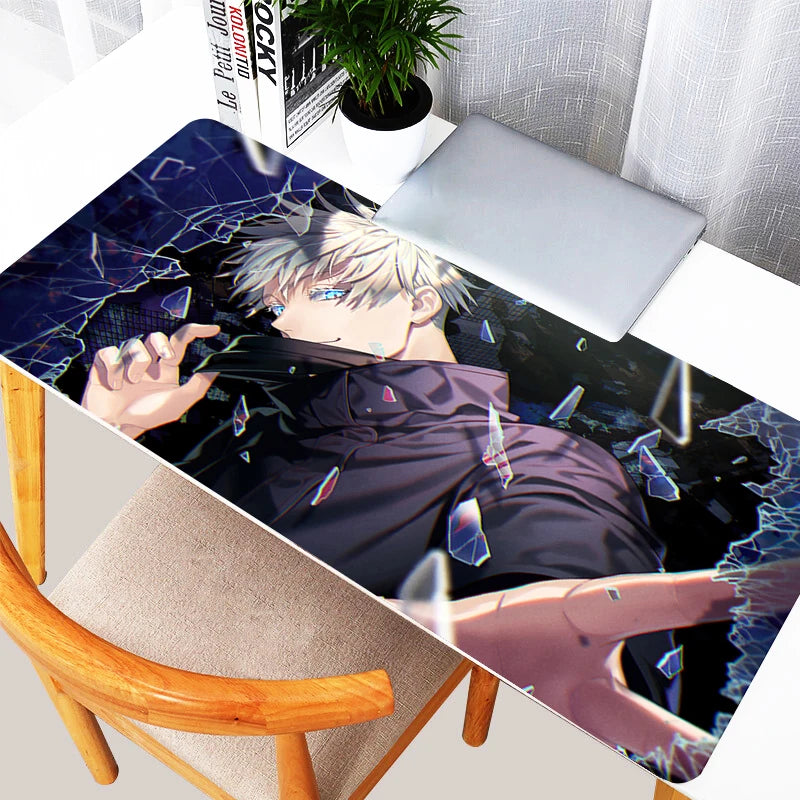 Mouse Pad Laptop Purple Japan Anime Gojo Mousepad XXL Non Slip Keyboard Rug PC J-jujutsu K-kaisen Extended Desk Mat For Boy Gift