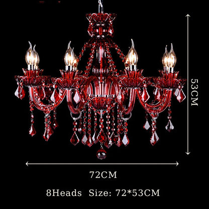 European Green Crystal Living Room Bedroom Candle Chandelier Restaurant Cafe Hotel Lobby Ceiling Decoration E14 Pendent Lights
