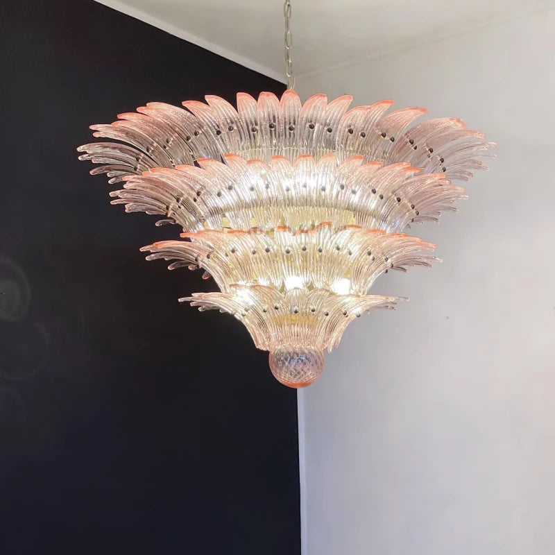 Modern Vintage French Glass Living Room Chandelier Designer Bedroom Mid-Century Style Duplex-Style Dining RoomLarge Villa Lights