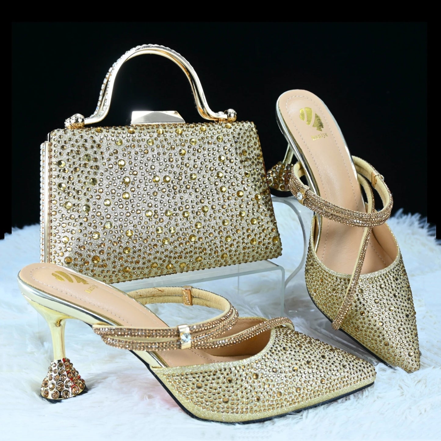 Doershow  Italian Shoe and Bag Set New 2024 Women Shoes and Bag Set In Italy pink Italian Shoes with Matching Bag set  HGH1-19