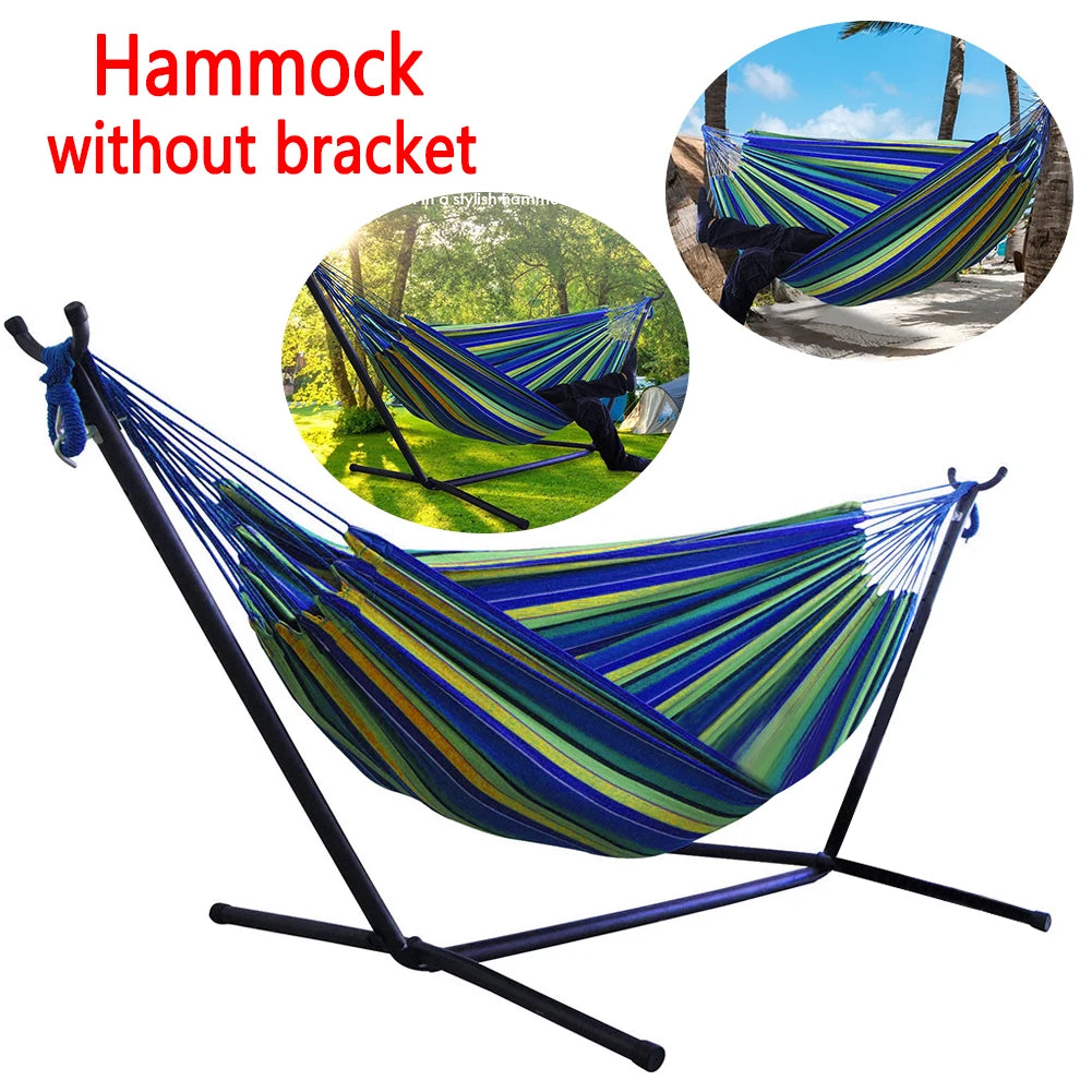 Outdoor Convenient Portable Canvas Hammock No Stand Multi-functional Practical Camping Sleep Swing Hanging Bed Garden Furniture