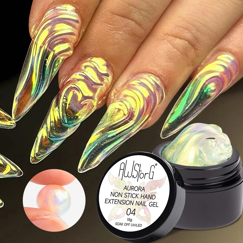 AWStorG 5ML Colorful Laser Cat Magnetic Gel Blue Glitter Shine Soak Off  Semi Permanent  UV Gel Nail Art Varnish Nail Supplies