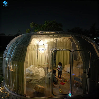 XIYUE Villa Garden Wind Resistance Pc Polycarbonate Planetarium Dome Tent Modular Domes Tent for Resorts Camping Geodesic Dome
