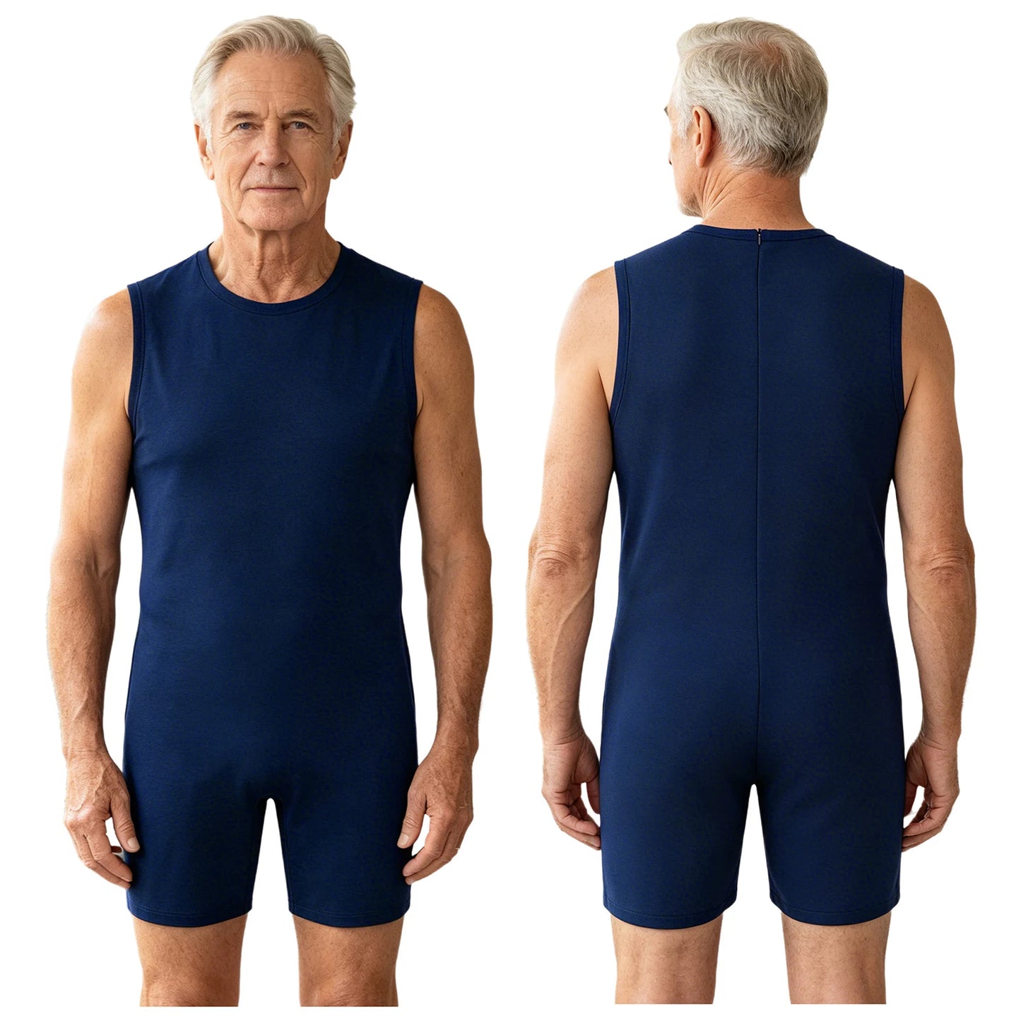 Men Women Special Needs Adaptive Clothing Elderly Alzheimer ASD Anti-Strip Jumpsuit Back Zipper Bodysuit Daily Wear Homewear