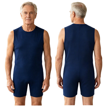 Men Women Special Needs Adaptive Clothing Elderly Alzheimer ASD Anti-Strip Jumpsuit Back Zipper Bodysuit Daily Wear Homewear