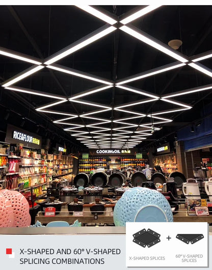 Large Energy-saving Pendant Lamp LED Ultra Wide Chandeliers High Bright Lighting Office Restaurant Home Living Room Lights LED