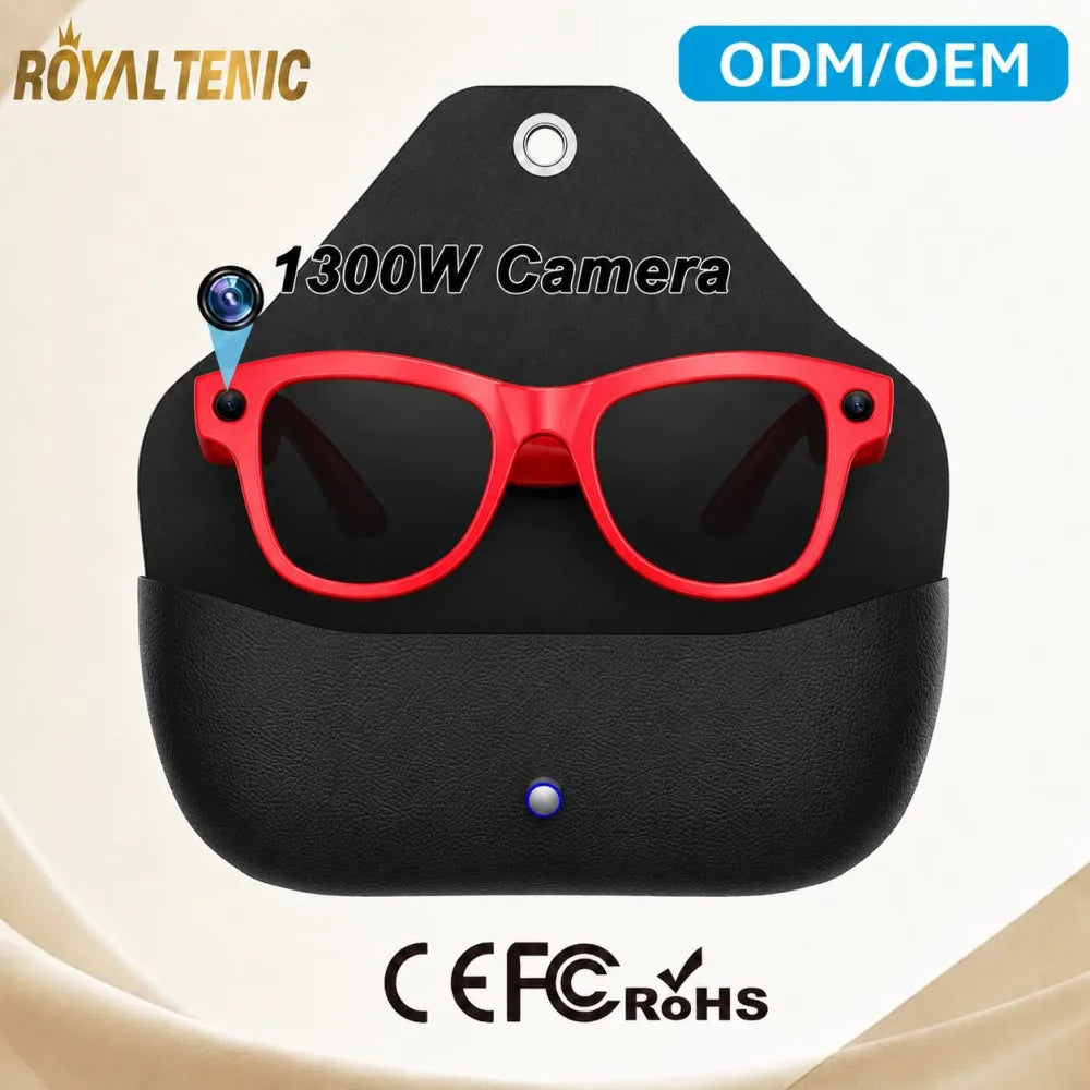 New AI Smart Glasses 13MP HD Camera 1200P Video  Multiple Languages Translation WiFi Sunglasses Bluetooth Call Music Men Women