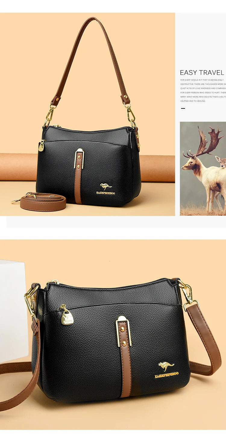 Genuine High Quality Soft Leather Women's Handbag Trend Designer Female Crossbody Bag Casual Shoulder Messenger Handbags 2025