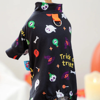 Girl Halloween Pajamas Apparel For Small Dogs Chest Closed Pet Indoor Home Wear Clothes Overall Tracksuit Chihuahua Yorkshire