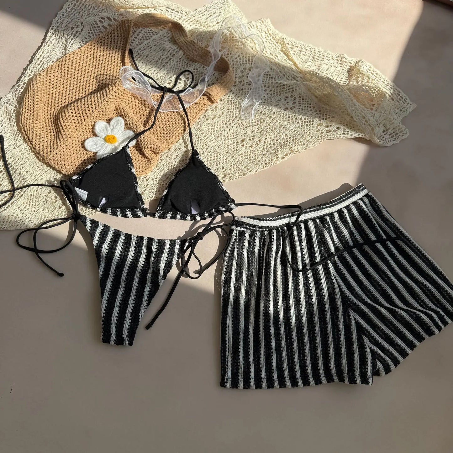 2026 Sexy Bikinis Female Swimsuits Women Three-Piece Swimwear Beach Swimming Wear Bathing Suits Brazilian Bikini Set Pool Bather