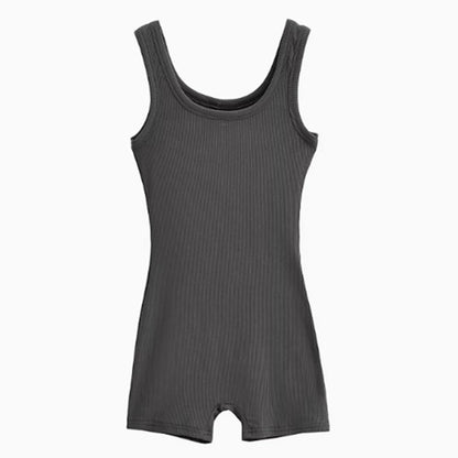 Womens Playsuits Yoga Low Neck Vest Slim Fit Sleeveless Jumpsuits Stretch One Piece Romper Sexy Seamless Bodysuits Sportwears