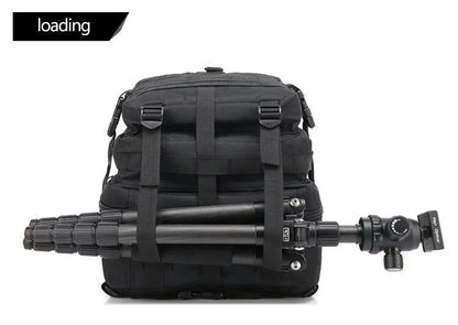 45L Tactical Fishing Backpack Molle Water Resistant Outdoor Tackle Bag Large Capacity Storage Camping Hiking Travel Rucksack Trekking Men Women Anglers Fishermen Rod Reel Gear Durable Multi Pocket Wear Resistant Lake River Se