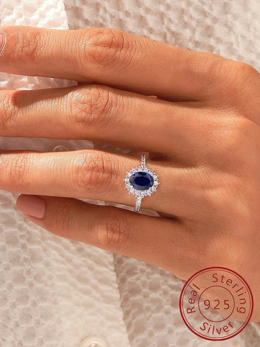 925 Sterling Silver Classic Gorgeous Zircon Queen's Crown Ring For Women Engagement Wedding Luxury High Quality Fine Jewelry