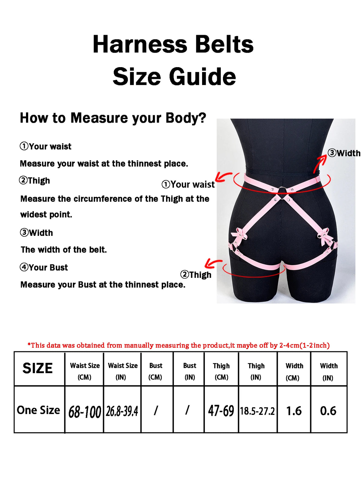 Women Fashion Belt Adjustable Street Style  Leg Harness Belt Thigh Garter Gothic Casual Wild Decoration Belts Clothing Accessory