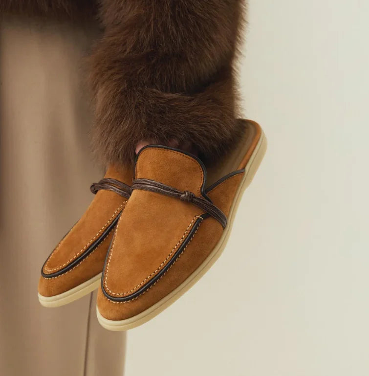 Designer Luxury Middle East Tassel Suede Leather Loafers for Women 2025 Slip On Slippers Flat Work Walking High Quality Shoes