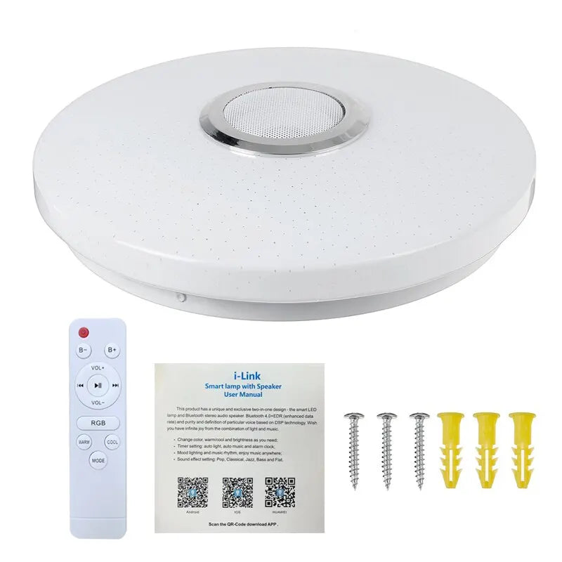 Modern Ceiling Lamps RGB Dimming Home Lighting APP Bluetooth Music Light 52W 36W Smart Ceiling Lights With Remote Control AC220V