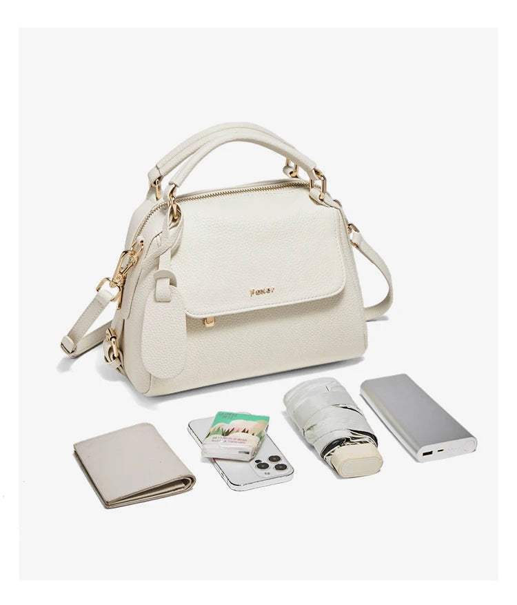 FOXER 2026 Fashion Women's Handbag Cow Leather Lady Shoulder Bag Light Luxury Crossbody Bag for Daily & Commute