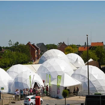 Dome House Geodesic Pvc Steel Frame Glamping Tent Accommodation Luxury Outdoor Hotel Tent