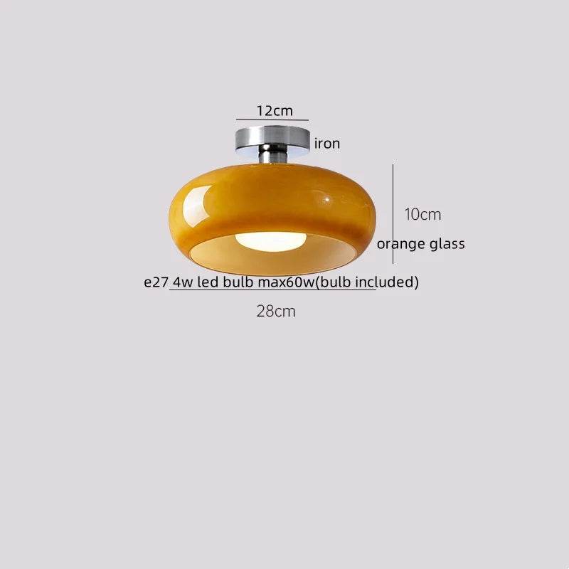 IWHD Home Lighting LED Ceiling Lights Decoration Aisle Porch Living Room Light Fixtures Nordic Ceiling Lamp Resin Copper Lustres