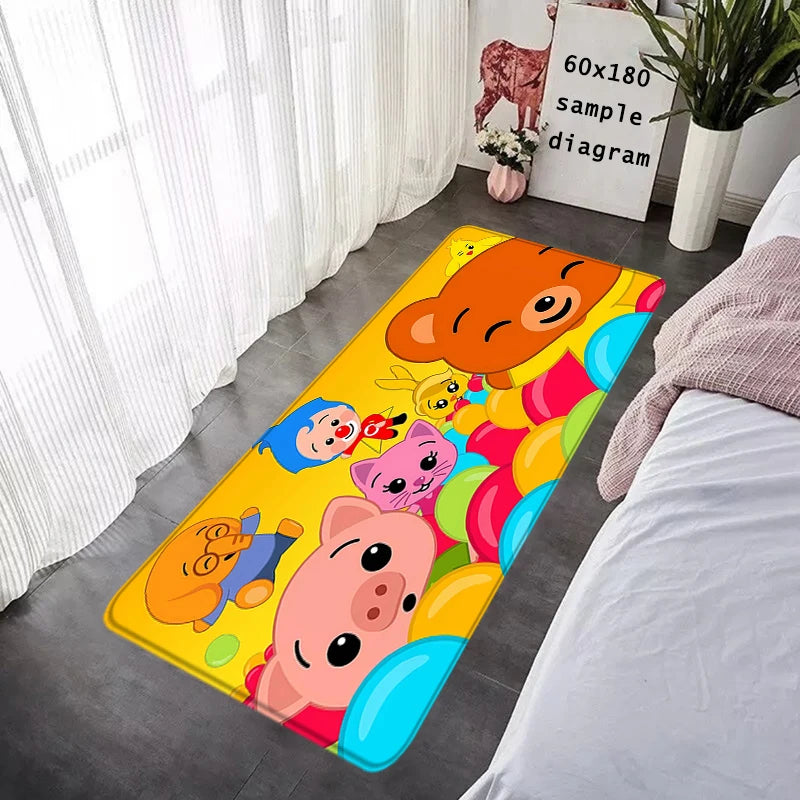 Cartoon Foot Rug Welcome Floor Mat for Entryway Plim Plim Bathroom Hallway Carpet Kitchen Water Adsorbed Rugs Fluffy Home Decor