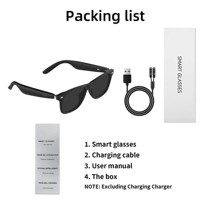 2025 Smart Glasses  AI Translation Camera Control Bluetooth Call Headphones Fashionable Sunglasses Intelligent Men Women Gifts