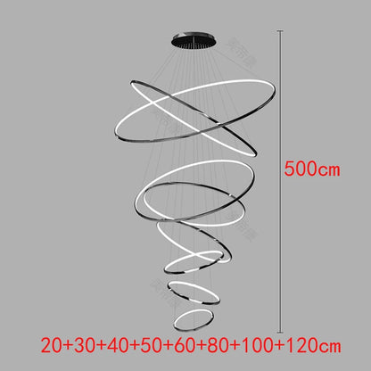 Nordic home decoration, stair chandelier, living room and dining room Pendant lights, ceiling light, indoor lighting