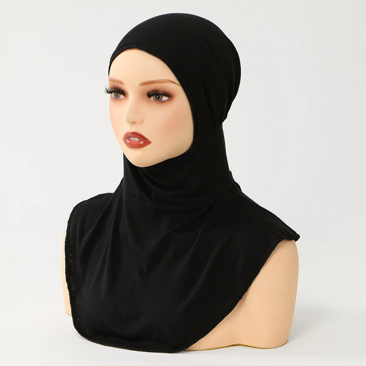 Versatile Fake Collar Hat Muslim Inner Premium Ready Jersey Hijab Cap Scarf Cotton Neck Cover Muslim Soft Woman Hijabs 40*25cm