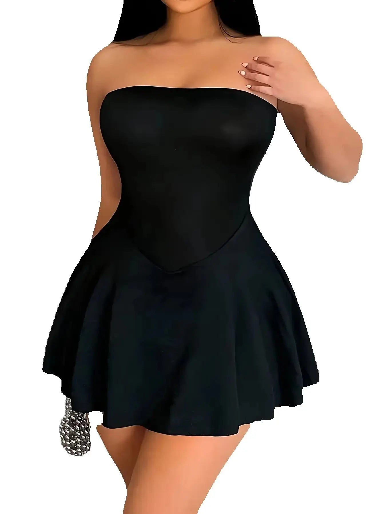 Strapless Bell Mini Skirt, High Waist Fitted Design, Perfect for Daily Wear, Night Out, Special Occasions, All Seasons