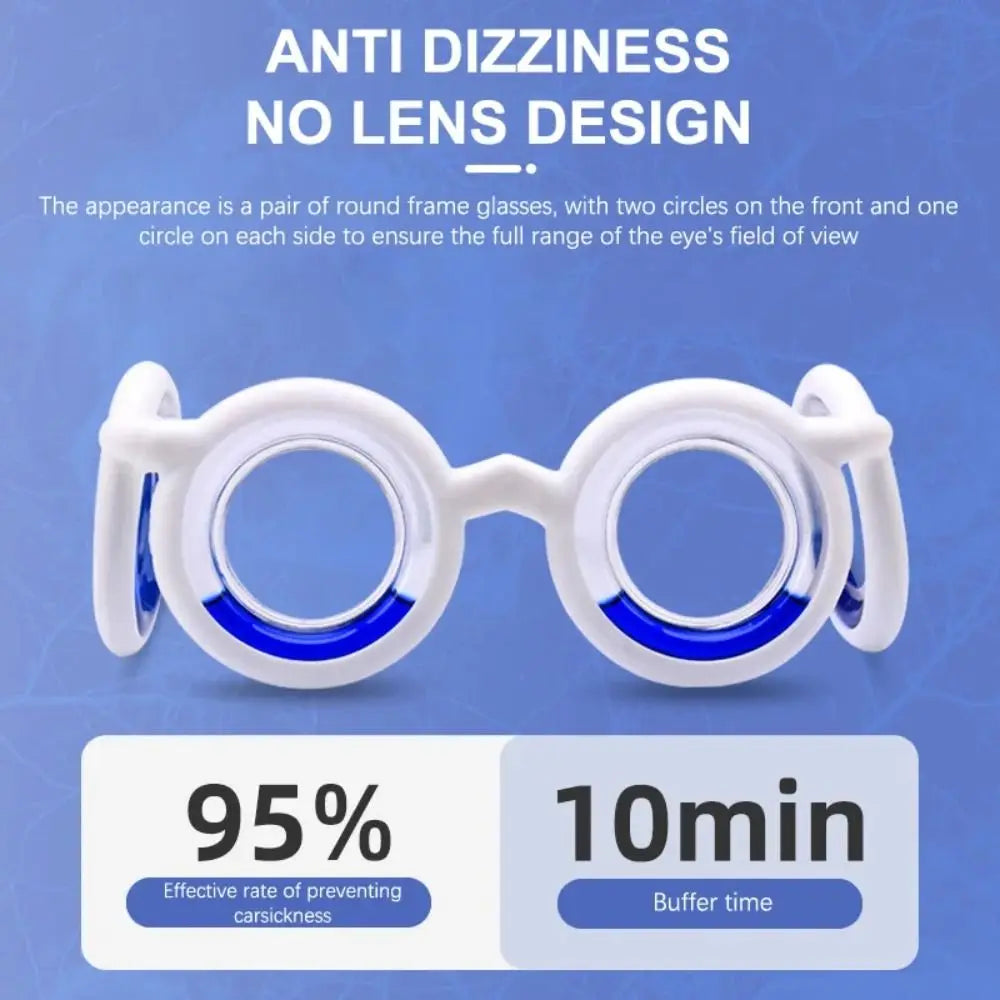 Anti Motion Sickness Anti-Nausea Smart Glasses Anti-Dizziness Eyewear Natural Nausea Relief Glasses for Kids Adults Carsickness