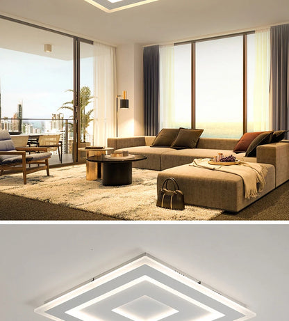 Modern Ultrathin Acrylic LED Ceiling Lamp Home Decor Sqaure LED Ceiling Light Bedroom Living Room Corridor Dimming Ceiling Light
